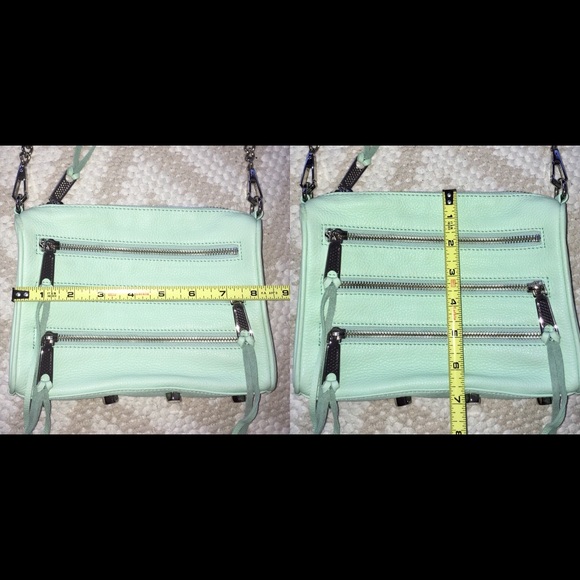 Rebecca Minkoff - Five-Zip Mini Crossbody Bag MINT COLOR - Picture 5 of 5